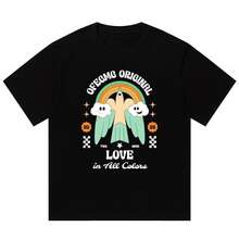 Boy, Camiseta De Marca Americana De Moda Urbana, De Verano Para Hombre, De Corte Holgado, Manga Corta, De AlgodóN Grueso, Estilo Casual. - Negro - Ver 12