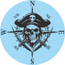 1张海盗骷髅罗盘乙烯基汽车引擎盖贴纸，酷炫航海海盗设计汽车外饰贴花，防水可移除冒险主题装饰贴纸，适用于SUV、卡车、越野车，醒目的海盗罗盘图案，航海爱好者和冒险爱好者的完美个性配饰 - A - 查看 11