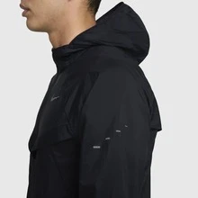 Nike Solid Color Hooded Long-Sleeve Jacket, Men's, Black - Black - View 3