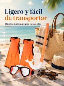 Elegante conjunto de snorkel con visión de alta definición para exploración submarina. Kit de máscara, snorkel y aletas para principiantes. Equipo de snorkel profesional a prueba de fugas para nadadores. Combo de máscara, snorkel y aletas con sello de silicona. Máscara de snorkel perfecta para vacaciones en la playa, snorkel, natación y surf. Conjuntos de snorkel, aletas de natación y juguetes acuáticos. - Amarillo - Ver 7
