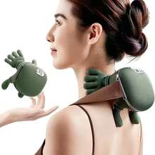 Electric Bionic 5-Finger Massage Device With Heat, Simulate Human Hand Deep Tissue Massager For Neck Shoulder Back Scapula Leg Head, Portable USB Rechargeable Physical Cervical Compression Massager, Ideal Christmas Gift For Family Friends - 多色 - 查看 1