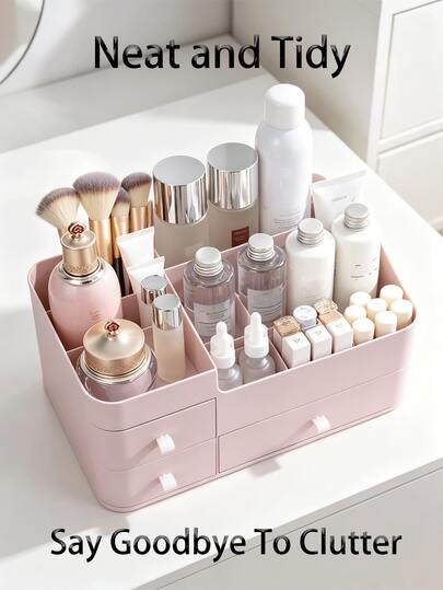 Drawer Style Makeup Organizer Box, Portable Travel Jewelry Storage Box, Multi-Layer Perfume Cosmetics Decorative Bedroom Bathroom Jewelry Storage Organizer Box