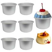 3.7 Inch Solid Bottom Round Chiffon Cake Mold - Non-Stick Aluminum Baking Pan, Ideal For Making Cream Cakes, Desserts, Breads, Chiffon Cakes And Frostings. - Multicolor - View 2