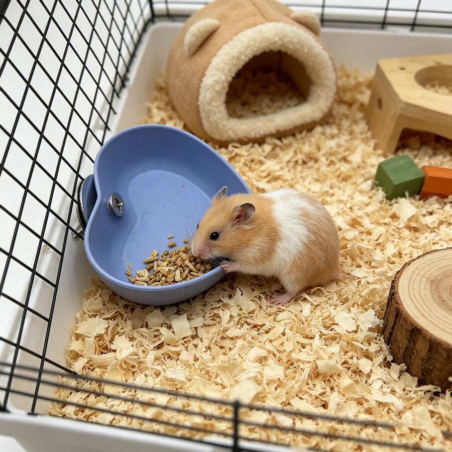 1pc Creative Heart-Shaped Small Pet Bowl, Lightweight Bowl, Easy Installation - Suitable For Hamsters, Small Animals, Birds, Squirrels, Gerbils Feeding Bowl, Small Pet Feeder - View 1