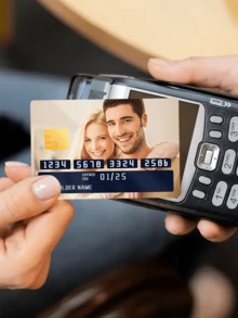 Pegatinas personalizables de tarjeta de banco con foto, película protectora decorativa creativa DIY para tarjeta de crédito/débito, pegatinas personalizadas de tarjeta con foto, pegatinas decorativas DIY de diseño de foto para tarjeta de crédito - Multicolor - Ver 5