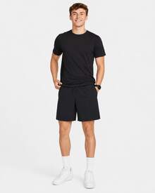 Nike Solid Color Drawstring Straight Leg Quick-Drying Casual Shorts, Men's, Black. - Black - View 5