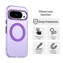 这款哑光磁吸无线充电手机壳兼容以下机型： Pixel 10 Pro XL 10A、Pixel 9 Pro XL 9A、Pixel 8 Pro 8A；小米 17 Pro Max、小米 15T Pro 15 Ultra Pro 14T Pro 14 Ultra；vivo X200 Pro Mini、Y200 Pro、Y29、V50E、V50、V40 Lite Pro、S20、S19 Pro；三星 Galaxy S26 Ultra、S25、S24、S23 Ultra/Plus/FE/Edge、A56、A55；红米 Note 15/14/13 Pro+/Pro/4G/5G、15C、15、14C、13C、13、A4、A3X、A3 Pro - 紫色 - 查看 9