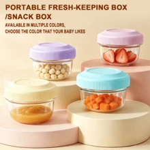 3pcs 120ml PP Baby Food Containers/Bowls, Portable With Lids, Airtight Food Storage Boxes, Suitable For Heating, Cooling And Carrying Out - Multicolor - View 2