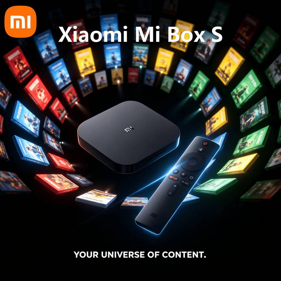 Xiaomi 小米盒子S (MDZ-22-AB) 4K HDR流媒体播放器,通过Netflix和Google认证,支持杜比视界+HDR10+和DTS解码,2GB/8GB内存,内置语音遥控器、Google Assistant和Chromecast - 全球版 - 查看 1