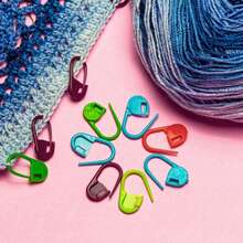 10/120pcs/Box Crochet Stitch Markers With Storage Box, Colorful Locking Knitting Markers, Sewing Tools For Knitting, Crochet And Handmade (10 Random Colors) - A - View 7