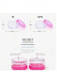 20/60/120 cái hộp đựng mỹ phẩm nhựa tròn có nắp, mẫu kem lỏng, 20ml/0.7oz (nắp màu đen, trắng, trong suốt, hồng, xanh bạc hà) - Trong sáng - Xem 8