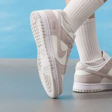 Nike Dunk Comfortable And Soft Low-Top Sneakers Women's Beige Grey - Off-white - View 4