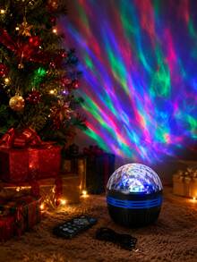 1pc [LED Ambience Light] Round Desktop Aurora Projection Lamp, Blue Green Purple Multi-Color Lighting Effects, Suitable For Living Room, Gaming Room, Home Theater, Party - Multicolor - View 11