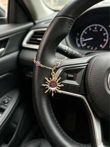 Decoración colgante para auto con cerezas y girasoles - A - Ver 8