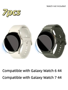 Glass (7 Pack) Compatible With Galaxy Watch 8/7/6/5/4/Galaxy Watch8/6 Classic/Galaxy Watch Ultra Screen Protector (40mm/44mm/46mm/47mm), Anti Scratch 9H Hardness Protective Tempered Glass - 7pcs - View 24