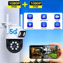 Kamera Keamanan Ganda Luar Ruangan 4MP, Kamera Keamanan WiFi 2.4G/5G, Kamera CCTV Nirkabel Rumah, Cocok untuk Keamanan Rumah, Penglihatan Malam Berwarna, Pelacakan Seluler, Cocok untuk Penggunaan Pemantauan Luar Ruangan, Jalan, dan Rumah - MultiWarna - View 9