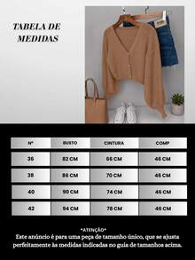 Women's Knitted Coat, Button-Down Blouse, Fang Stitch, Long Puff Sleeves, Elegant Casual Winter Style. - 新米色 - 查看 2