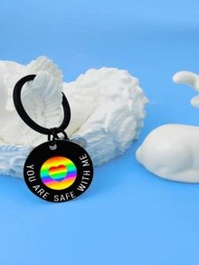 Quà tặng Tự hào LGBTQ, Móc khóa người yêu đồng tính hài hước, Móc khóa cầu vồng LGBTQ, Móc khóa độc quyền LGBTQ "Bạn luôn bên tôi" - Nhiều màu - Xem 6