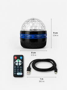 1pc [LED Ambience Light] Round Desktop Aurora Projection Lamp, Blue Green Purple Multi-Color Lighting Effects, Suitable For Living Room, Gaming Room, Home Theater, Party - Multicolor - View 4