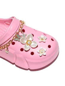 HOEASE Girls' Breathable Hollow Flower Garden Shoes, Comfortable Lightweight Sandals, Spring/Summer - Pink - View 4