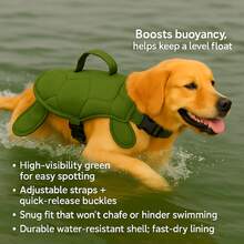 High Buoyancy Dog Life Jacket, Adjustable Anti-Explosion Design, Suitable For Swimming, Suitable For Golden Retriever, Border Collie And Other Medium/Small Dogs - Army Green - View 5