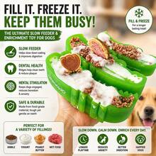 Slow Feeder Puzzle Toy | Rubber Chew & Lick Treat Toy, Suitable For Freeze-Dried, Wet Food, Pet Ice Cream, Helps Dogs Eat Slowly And Consume Energy, Suitable For Puppies, Small, Medium And Large Dogs Daily Interaction - Mint Green - View 6