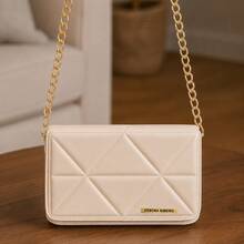 Women's Small Crossbody Bag With Side Chain Strap And Pocket, Compact, Stylish, Everyday New Arrival - 米色 - 查看 2