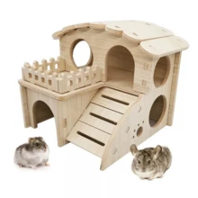 Đồ chơi nhà bập bênh cho chuột hamster, tổ ngủ bằng gỗ cho chuột hamster, biệt thự đồ chơi cho chuột gerbil, phụ kiện tự làm cho chuột hamster, nhà ẩn náu bằng gỗ cho chuột gerbil và bộ đồ chơi bập bênh tập thể dục cho chim hoàng yến. - A-màu vàng - Xem 13