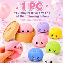 1/2/3PCS Cute Bubble Blowing Dumpling Squishy, Soft Sensory Squeeze Toy, Anti-Anxiety Stress Relief, Ideal Birthday Holiday Party Festival Gift For Adults - Color Sent Randomly - View 9