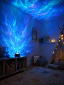 [Northern Lights Projection Lamp] Colorful Wall & Ceiling Ambiance Light, Desktop Decor Lamp, Suitable For Bedside, Dorm, Room Decor, Party - Multicolor - View 2