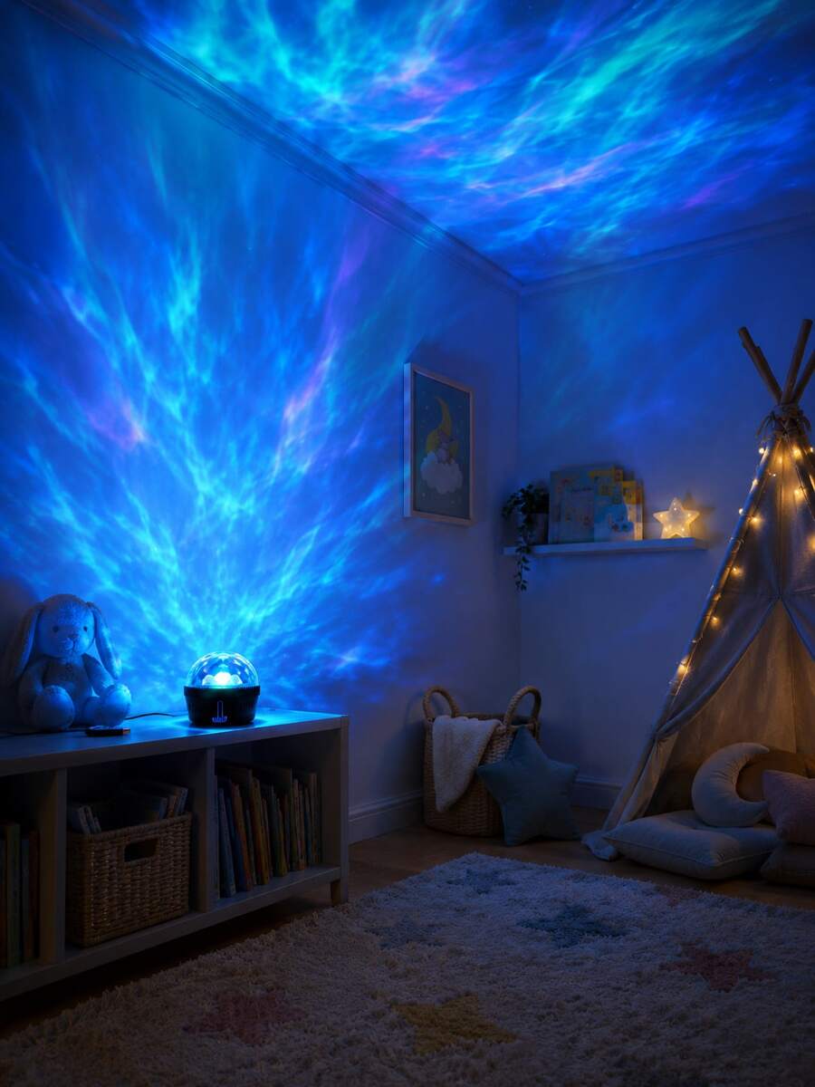 [Northern Lights Projection Lamp] Colorful Wall & Ceiling Ambiance Light, Desktop Decor Lamp, Suitable For Bedside, Dorm, Room Decor, Party