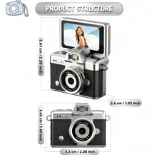 100W High Definition Mini Digital Camera, Equipped With 180° Flip Screen, 1.47" IPS Display, 200mAh Battery Capacity, Multiple Filter Effects, Compact And Portable, Can Be Used As A Decorative Pendant, Ideal Gift Choice. - View 8