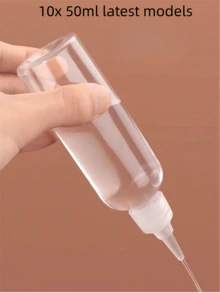 1/3/5/7/10/12pcs Squeeze Plastic Bottles, Squeezable Plastic Bottles, Wash Bottles, Empty Liquid Packaging Containers, 50ml Or 100ml, Cosmetic Mini Dispenser Bottles, Beauty Salon Essential Small Plastic Bottles, Lotion Bottles, Travel Mini Dispenser Containers - Multicolor - View 10