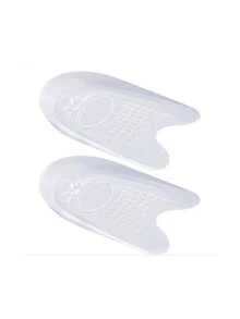 QKC 1 Par de Almofadas de Salto com Padrão Ondulado, Macias, Anti-Atrito, Absorventes de Choque, Inserções Macias de GEL, Autoadesivas, Antiderrapantes, Tamanho Ajustável, Adequadas para Meios Tamanhos - transparente - Visão 4