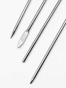 Stainless Steel Large Hole Threading Needle, 176/196/220/250mm Multiple Sizes Available, 0.4cm Thick Needle Body, Pointed / Straight / Curved Tip Three Styles, Sweatshirt Pants Waist Drawstring Guide, Handmade Sewing Threading Tool - Large Steel Needle for Threading Rope - View 7