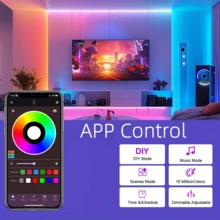 3-100英呎裝飾性RGB LED燈條,附APP與44鍵遙控器,音樂同步、定時、可調光、動態模式,適用於房間裝飾、派對、遊戲室裝飾、旅行、廚房 - 3535RGB - 查看 4