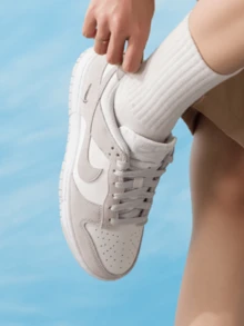 Nike Dunk Comfortable And Soft Low-Top Sneakers Women's Beige Grey - Off-white - View 1