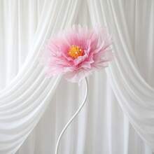 Floare artificială de bujoraș din fir de 50 cm, decor mare din fir, recuzită pentru grădină, petrecere de zi de naștere, banchet, ceremonie, biserică, decor perete, decorațiune nuntă, aranjament floral pentru fundalul casei, Ziua Îndrăgostiților și evenimente speciale, cadouri de zi de naștere - Multicolor - Vizualizare 5
