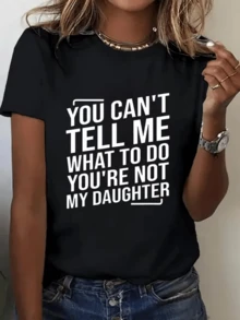A Fun Message On The Garment Expresses Independence And Humor, Showcasing A Free Spirit And Confidence. Ideal For Confident Women, This Modern, Comfortable Casual T-Shirt Is Perfect For Everyday Wear. - 黑色 - 查看 8