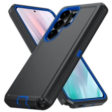 Durable Shockproof Protective Case For Series Phones - Black/Blue, Heavy-Duty Dual-Layer Shock-Absorbing Protective Shell, With Port Dust-Proof And Scratch-Resistant, Compatible With IPhone Series, Unisex, Everyday Use - Black Blue - View 5