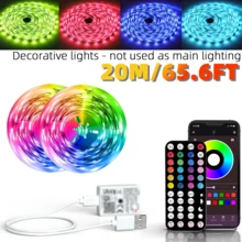 3-100英呎裝飾性RGB LED燈條,附APP與44鍵遙控器,音樂同步、定時、可調光、動態模式,適用於房間裝飾、派對、遊戲室裝飾、旅行、廚房 - 3535RGB - 查看 14
