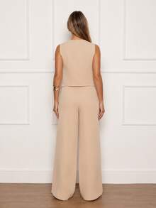 Tailoring Set Vest With Pants  Fashion - 米色 - 查看 2