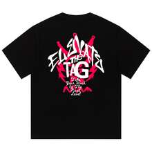 Boy Camiseta De Manga Corta Con Estampado De Letras Y Grafiti, Unisex, Marca De Moda, Top Casual De Verano Para Parejas - Negro - Ver 9
