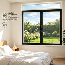 Pantalla de ventana con cremallera, diseño de malla transpirable, fácil de abrir y cerrar para aire fresco, instalación sin taladro, adecuada para dormitorio y sala de estar, bloquea insectos mientras disfrutas de la brisa matutina, pantalla de insectos duradera para el hogar - A - Ver 8
