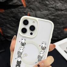 マグネット式黄ばみ防止 | 高級感あふれる2in1アクリルマグネット式スマホケース！スタイリッシュで手触りも良く、実用的な保護機能とマグネット式・耐衝撃設計を融合させた、高級感あふれるケースです。 猫可愛い積み木魚ペタンコケース  11  17e 手机壳  17e 手机壳 家族、恋人、友人、そして子供たちへのプレゼントに最適です。  16e/16 Plus/16 Pro/11 Pro Max/17/12 Pro/14 Pro/16/15 Pro Max/Apple  Air/17 Pro/17e/16 Pro Max/ 13 pro/12 Pro Max/14 Plus/15/13/15 Pro/15 Plus/17 Pro Max/14 Pro Max/14/12/11 Pro/13 Pro Max - グレー - チェックする 5