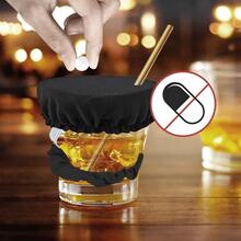 1/5/10pcs Anti-Drink Spiking Cup Lid Set, High Elasticity, Waterproof, Beverage Cup Sleeve, Scrunchie Cup Sleeve - Multicolor - View 3