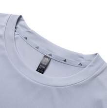 Camiseta de manga corta de color liso para hombre adidas Workout Essentials Base Outdoor Comfort Sports - Plata clara - Ver 8