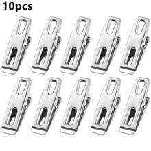 20pcs Stainless Steel Clothespins Heavy Duty Windproof Clips For Laundry Drying Rack Organizer, Multipurpose Pins For Socks Underwear Clothes Hangers Storage Solutions Perfect For Home Kitchen Bedroom - Silver - View 5