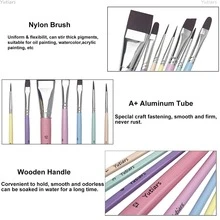 Yutiars 10pcs/Set Face Painting Brushes, Including 1pc DIY Relief Brush And 1pc Outline Brush For Painting - one-size - View 9