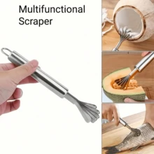 1pc Multifunctional Stainless Steel Kitchen Tool, Combination Of Coconut Shredder And Fish Scaler, Durable And Reliable Kitchen Utensil, Easy To Operate, Space-Saving Design, Ideal Kitchen Accessory, Household Essential, Kitchen Decor, Kitchen Supplies - Multicolor - View 10